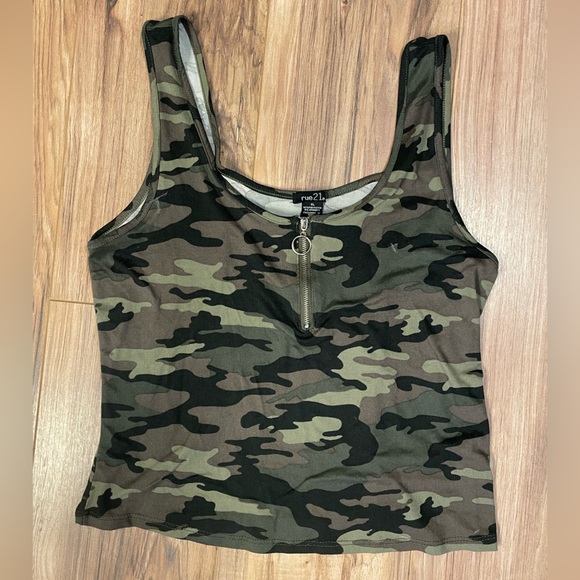 Set of 4 Rue 21 half zip crop tank tops all size XL dark blue is size L - Picture 5 of 8